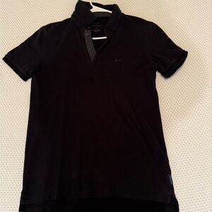 Armani Exchange Black Polo Classic Short Sleeve